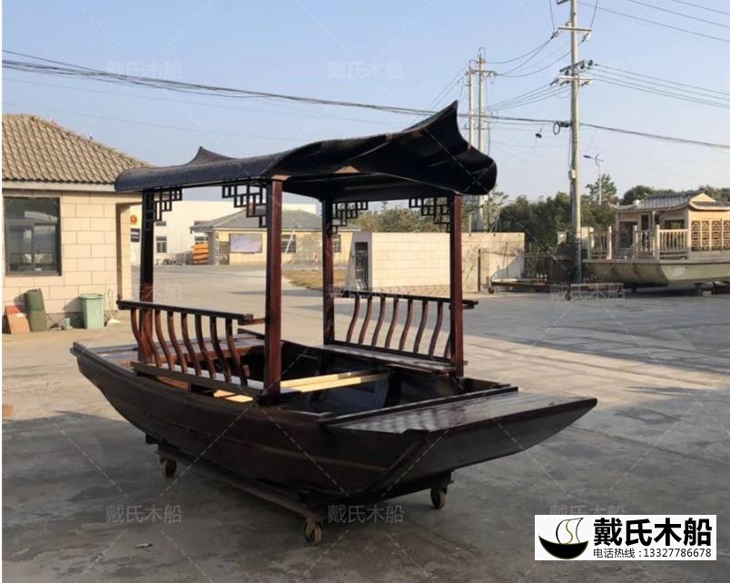 4米小型餐饮船 商场餐厅木船 特色餐饮船 桂满陇仿古木船